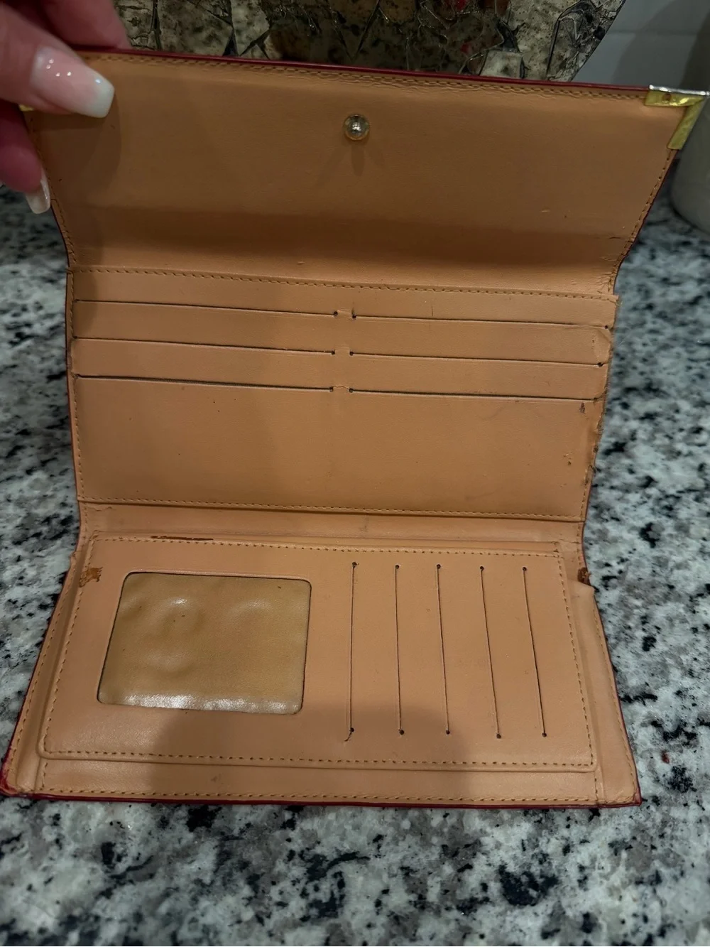 Louis Vuitton Multicolor Monogram White Canvas Wallet with Tan Trim - Picture 4 of 5
